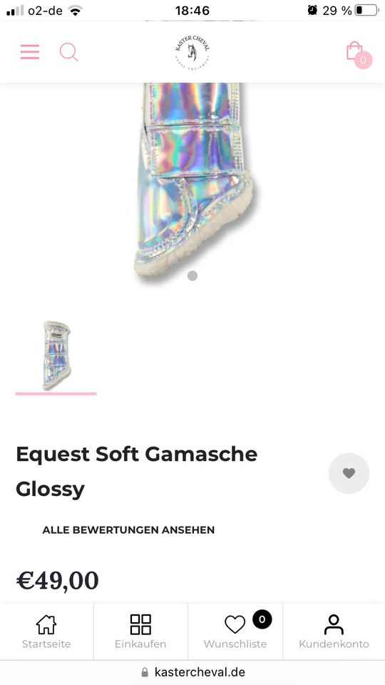 Equest Soft Gamaschen Glossy Holo Silber NEU in Delbrück