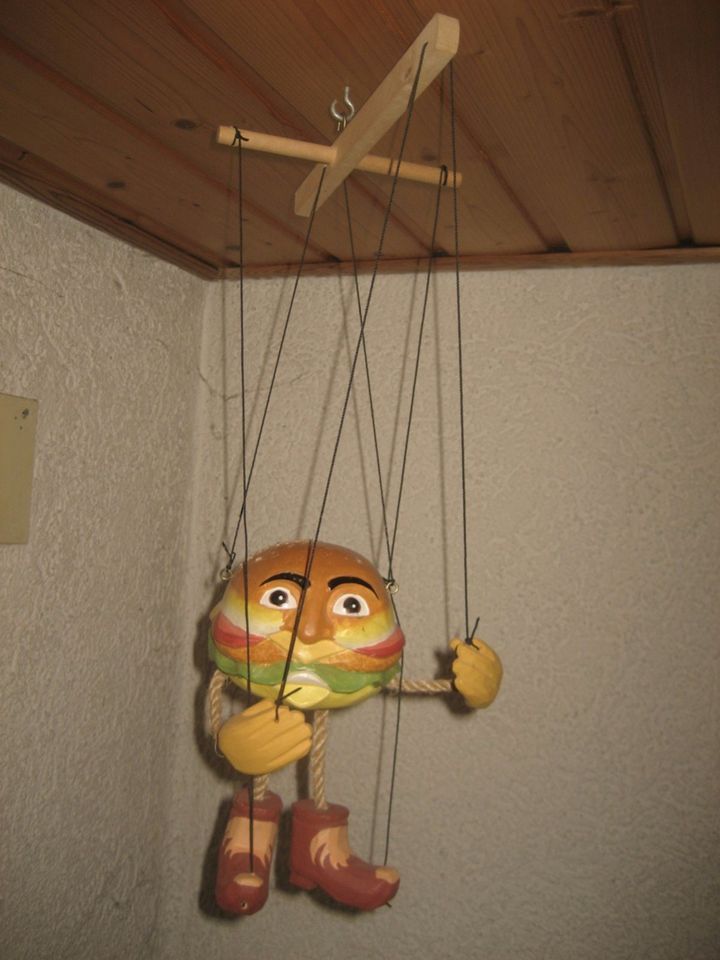 Holz Handspielpuppe Marionette in Birkenheide