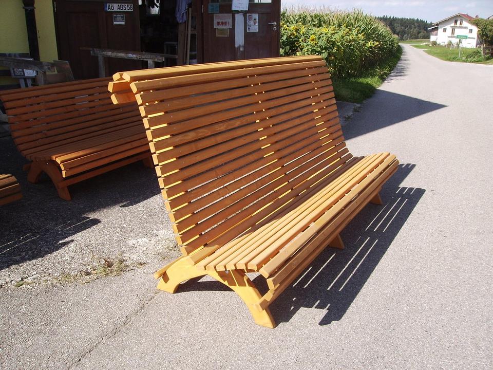 Hausbank Gartenbank Sommerbank Fichte fertig lasiert ca 2,5m in Tyrlaching