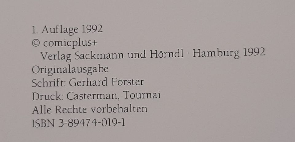 EINSAM STIRBT KOLUMBUS comicplus+ 1. Auflage 1992 in Altenbeken