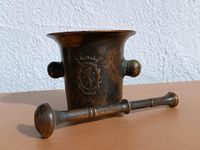 Antiker Apothekenmörser aus Bronze mit Löwe und Bronzestößel Bayern - Oberstaufen Vorschau