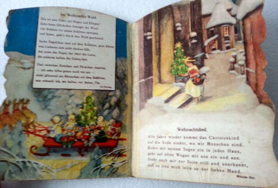 Sehr schönes Kinder Bilderbuch Fröhliche Weihnacht etwa 1920-1925 in Hamburg