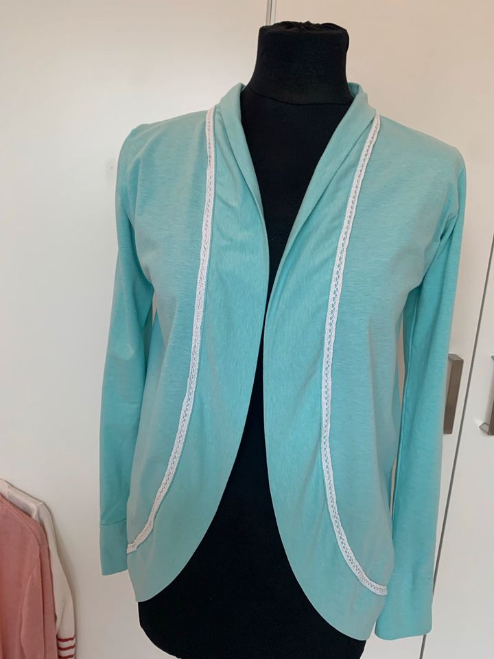 Cardigan „cuddle me“, gr. 36, aqua türkis, handmade, wie neu in Viersen