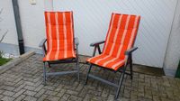2 Gartenstuhl-Auflagen orange/weiß gestreift für Hochlehner Bonn - Ippendorf Vorschau
