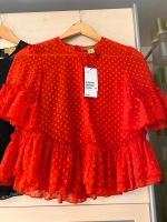 Top H&M Bluse Tshirt Neu mit Ettiket XXS 32 Rot Bayern - Teunz Vorschau