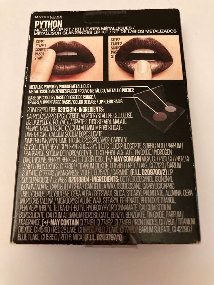 Python metallic lip Kit Maybelline NEU in München