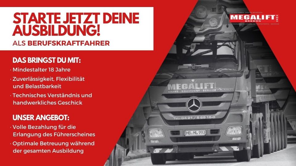 Ausbildung zum Berufskraftfahrer (m/w/d) in Achim