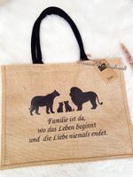 Personalisierte Jutetasche * Familie * Geschenk Niedersachsen - Ganderkesee Vorschau