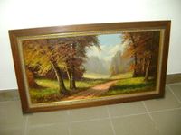 Waldbild mit Waldweg u. Lichtung, Holzrahmen 114 x 64,5 cm Nordrhein-Westfalen - Zülpich Vorschau