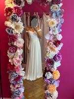 Schlichtes Hochzeitskleid mit Carmenärmeln Eimsbüttel - Hamburg Eimsbüttel (Stadtteil) Vorschau