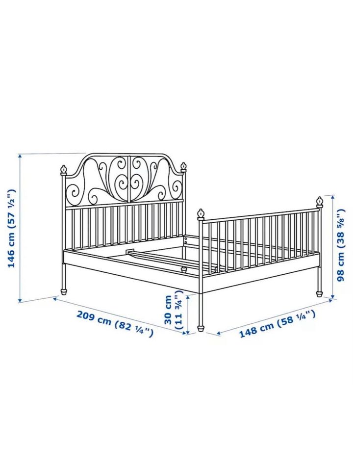 Bett LEIVRIK 140x200 cm mit Lattenrost von IKEA in Geldersheim