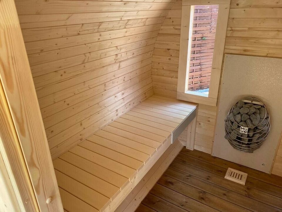 Gartensauna 4 x 2,37 Fasssauna Sauna Saunafass Fass Sauna in Stuhr