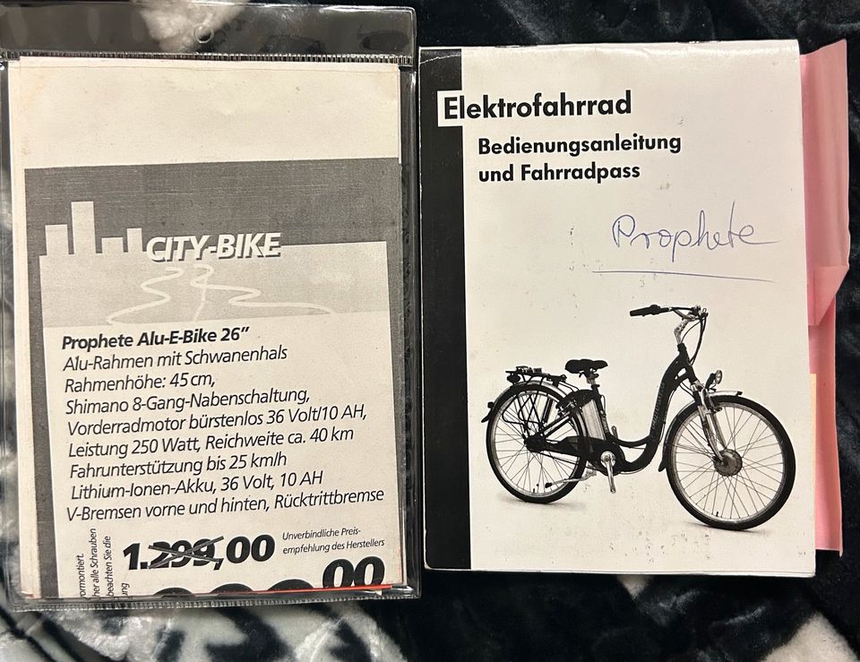 Prophete Alu-E-Bike 26 Zoll + 2 Akkus in Kiel
