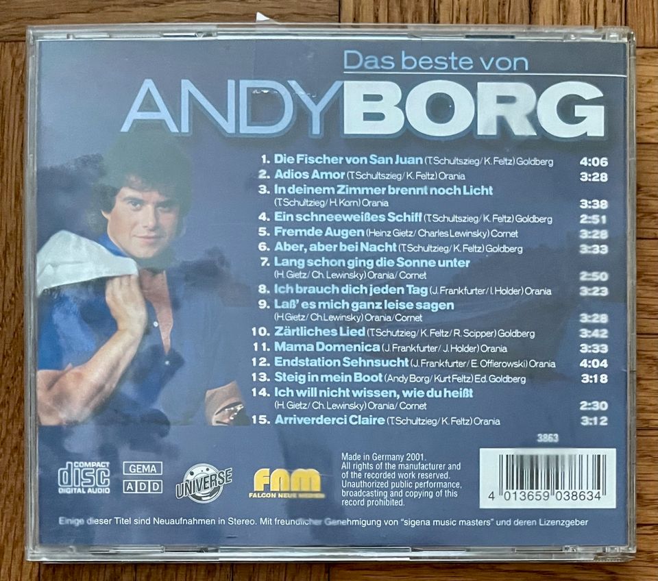 CD Album ▶︎ Das Beste von Andy Borg ◀︎ 2001 in Rosengarten