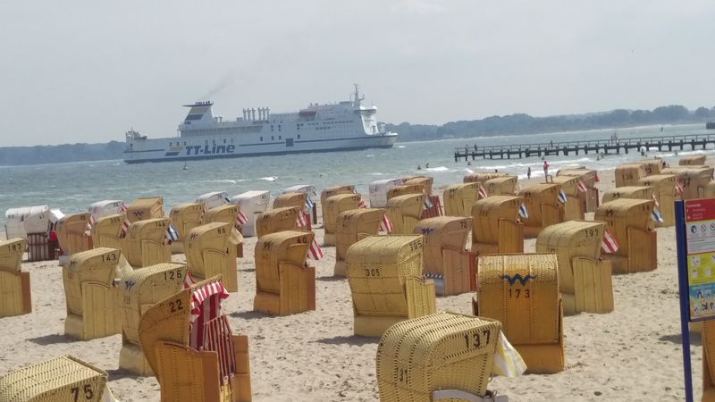 Ostsee Ferienwohnung Travemünde, Bakon mit Blick zum Wasser in Lübeck