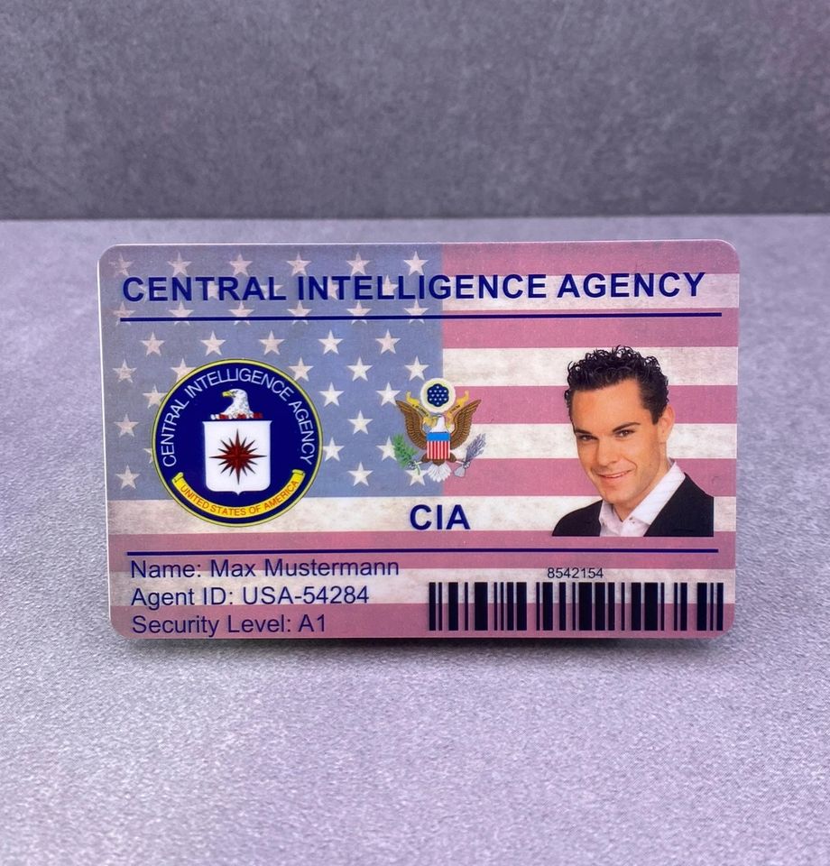 CIA Ausweis, ID Card, Plastikkarte, Personalisiert, Fasnacht in  Rheinland-Pfalz - Bretzenheim