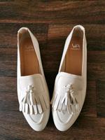 Neue Ballerina mit Fransen von Via Milano weißes Leder in Gr 41 Sachsen - Marienberg Vorschau