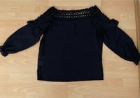 Damen Schwarze Bluse mit Häkeln und Volant gr.L Bayern - Mühldorf a.Inn Vorschau