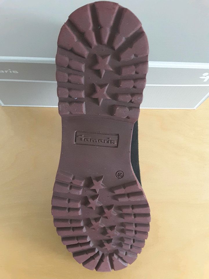 Tamaris Schuhe Veloursleder Leder Schnürschuhe schwarz 40 NEU in Dortmund