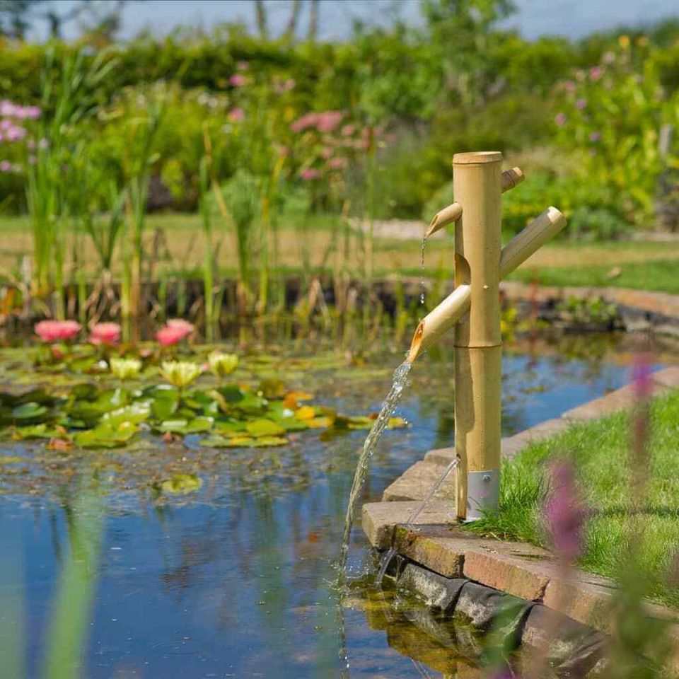 Bambus Wasserspiel 70 cm Wasserhahn Brunnen Garten in Weilburg