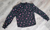 Schwarze Bluse mit Blumenmuster in Größe 32 von H&M Sachsen - Leisnig Vorschau