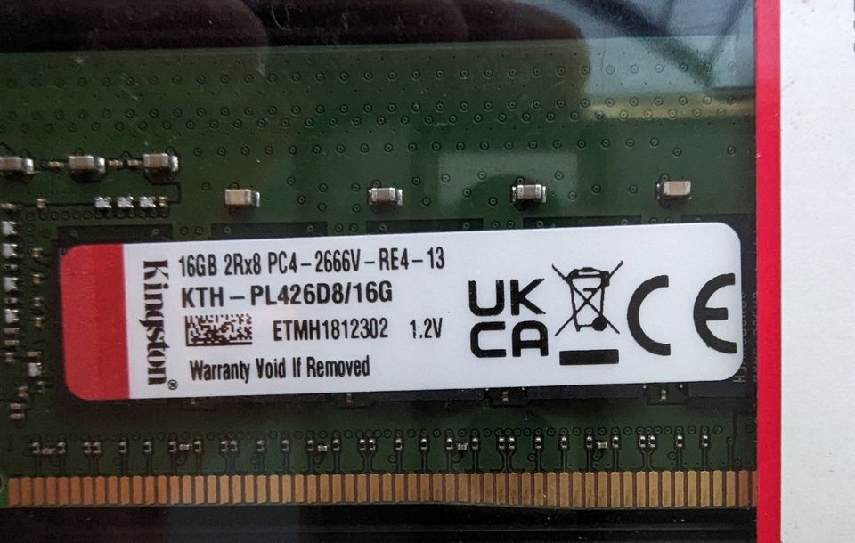 Kingston KTH-PL426D8/16G - DDR4 2666MHz RAM 1 x 16 GB ECC in Troisdorf