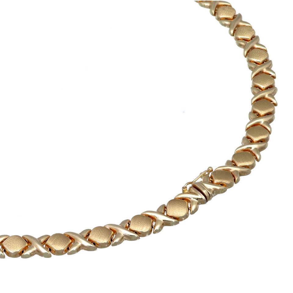 Collier Goldkette Halskette 585 14K ECHT GOLD MASSIV 42cm 7,5mm Made in Italy WIE NEU Damen Schmuck in Berlin