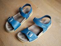 Schöne Geox Sandalen in Blau mit Lederfußbett Gr.37 Brandenburg - Falkensee Vorschau