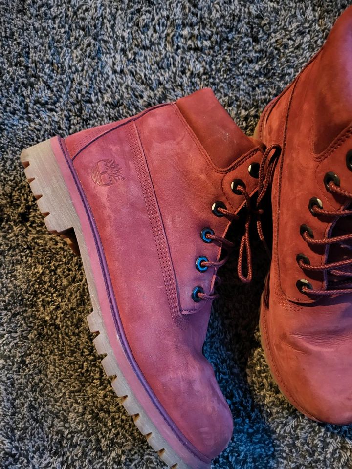 Rote Timberland Stiefel 39 in Niederkrüchten