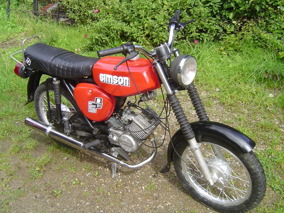 Simson S 51 überlackiert mit Papieren in Eibenstock