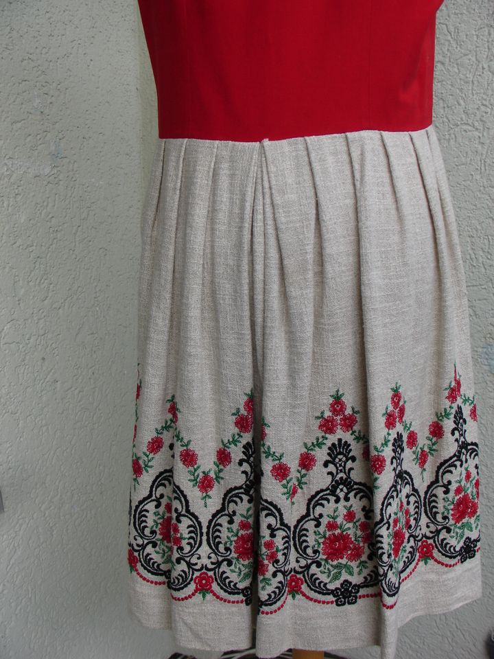 TRACHTENKLEID Vintage Dirndl Bluse Gr.46 Modestoff esbi Stickerei in Kiel