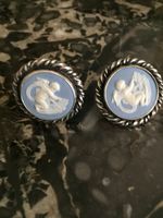 Sterling Silber Ohrclips mit blauem Wedgewood Cameo Hamburg-Nord - Hamburg Uhlenhorst Vorschau