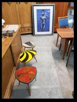 Antik ♥️ Nierentisch Blumen Hocker DDR Dresden - Innere Altstadt Vorschau