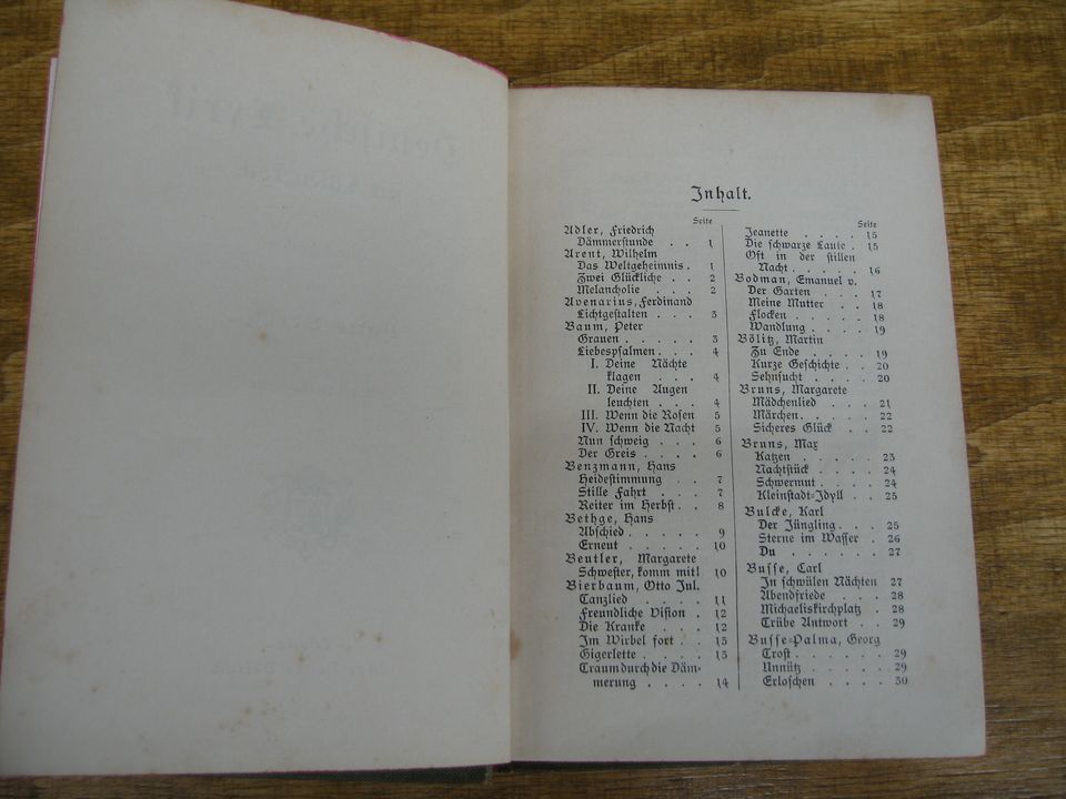 Deutsche Lyrik seit Liliencron von Hans Bethge - Buch von 1905 in Lichtenfels