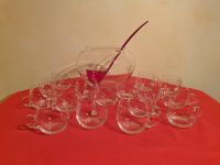 Bowle Set 16 Personen Vintage Glas 1960/70-er Jahre Trauben-Dekor Nordrhein-Westfalen - Paderborn Vorschau