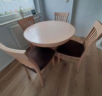 Runder Tisch ø 90 cm mit 4 Stühle Niedersachsen - Braunschweig Vorschau