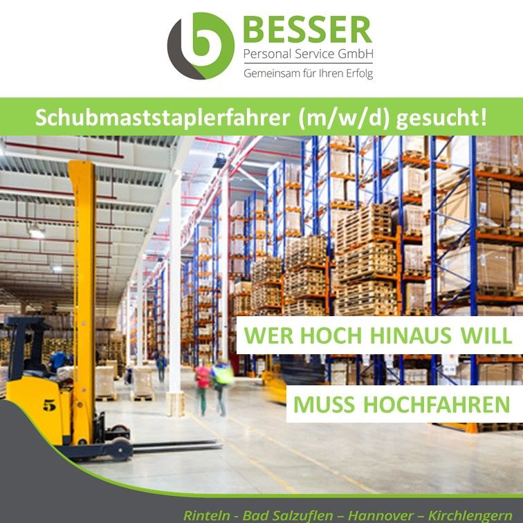 Schubmaststaplerfahrer (m/w/d) OT Barsinghausen in Springe