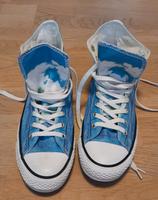 Converse Schuhe Blau Weiß mit Himmel-Berg-Motiv Baden-Württemberg - Esslingen Vorschau
