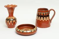 DDR KERAMIK SET VASE KRUG SCHALE VINTAGE 60er 70er PFAUENAUGE Brandenburg - Hohen Neuendorf Vorschau