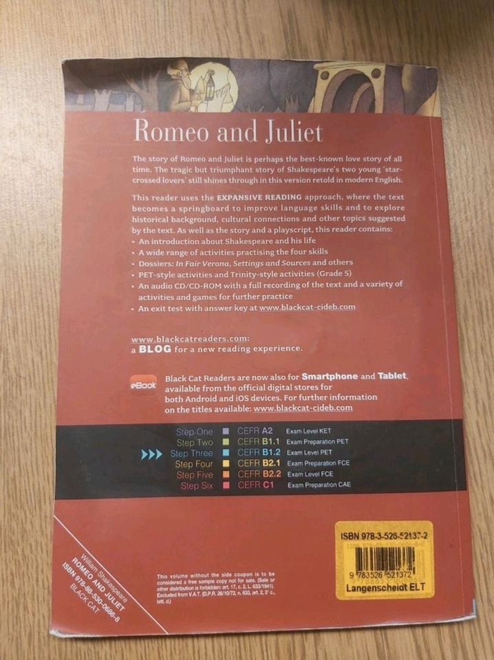 William Shakespeare Romeo and Juliet Schullektüre Englisch Ausgab in Bovenden