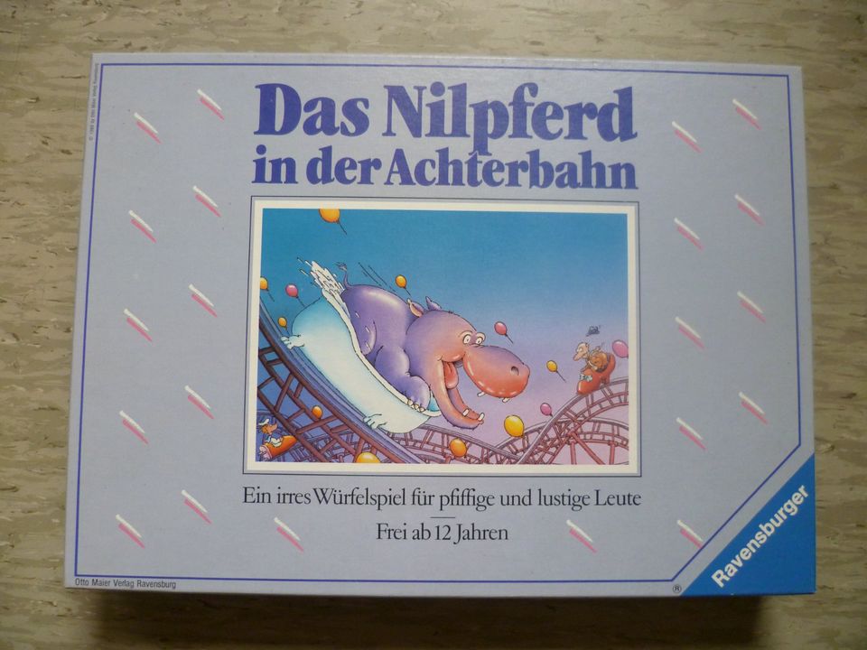 brettspiel das nilpferd in der achterbahn hat fehlteile in Würzburg