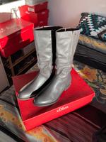 Tamaris Leder Stiefel grau Mecklenburg-Vorpommern - Wismar Vorschau