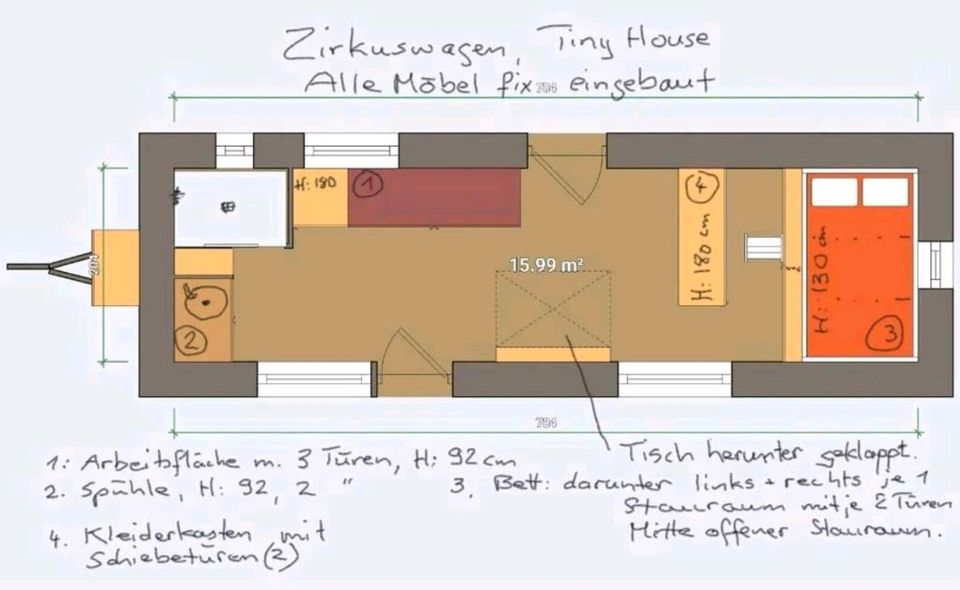 Zirkuswagen, Holz- Bauwagen in Dettighofen