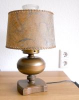 TEMDE Vintage Tisch-Stehlampe Eiche/Glas/Blase Niedersachsen - Meerbeck Vorschau