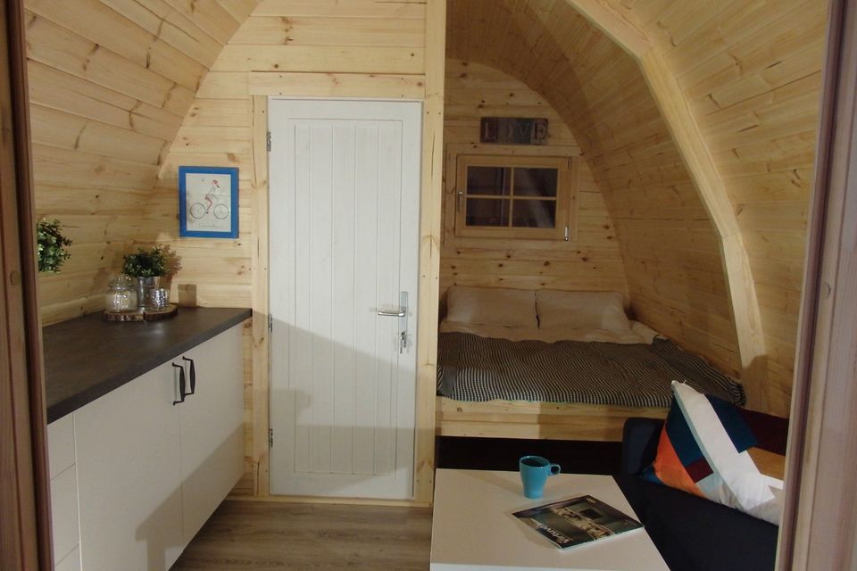 Camping POD Glamping L590 B300cm 2 Räume Kiefer wohnstatt in Rietberg