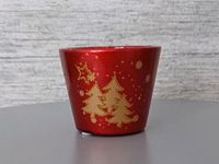 Glas, Teelichthalter, Weihnachten, Sterne, Glitzer, gold, rot Niedersachsen - Ottersberg Vorschau