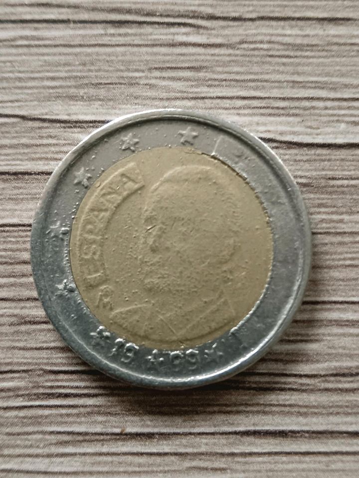 2 Euro Münze Espana 1999 Fehlprägung in Halfing