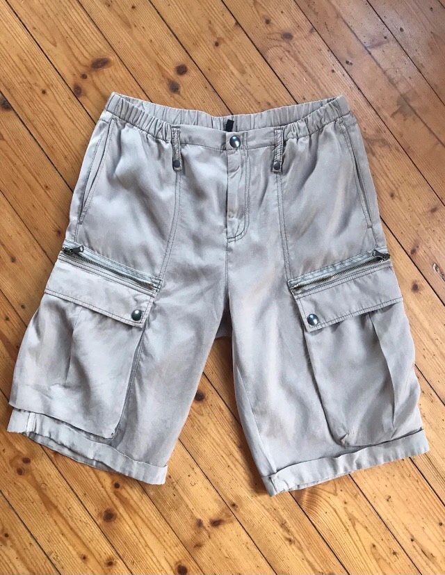 ☀️ STILE BENETTON ☀️ leichte Bermudas-Beige-Baumwolle/Viskose in Mechernich