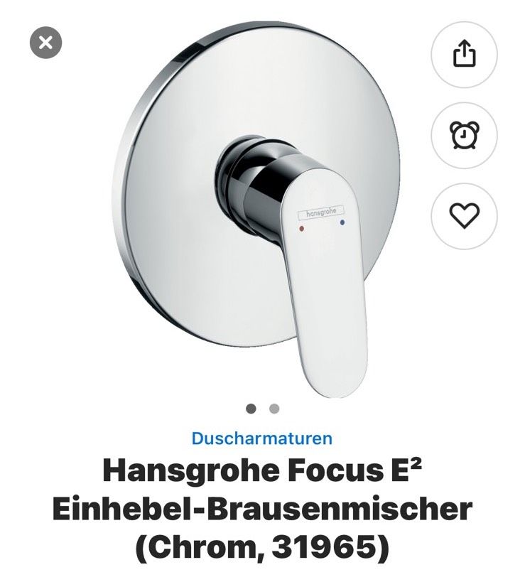 Hansgrohe Focus E einhebel Brausemischer Chrom in Herten