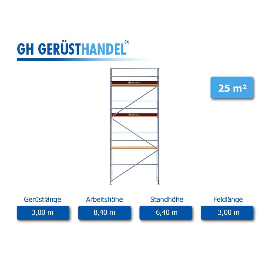 gebrauchtes Gerüst kaufen 25m² Baugerüst kaufen Plettac in Vöhringen